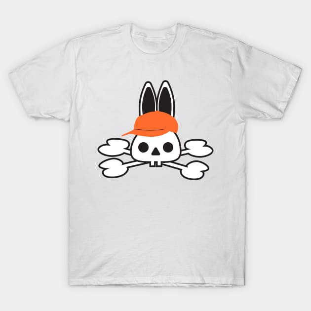 Bunny, skull, bones, horror, pirate, Halloween, rabbit, skulls T-Shirt by IDesign23
